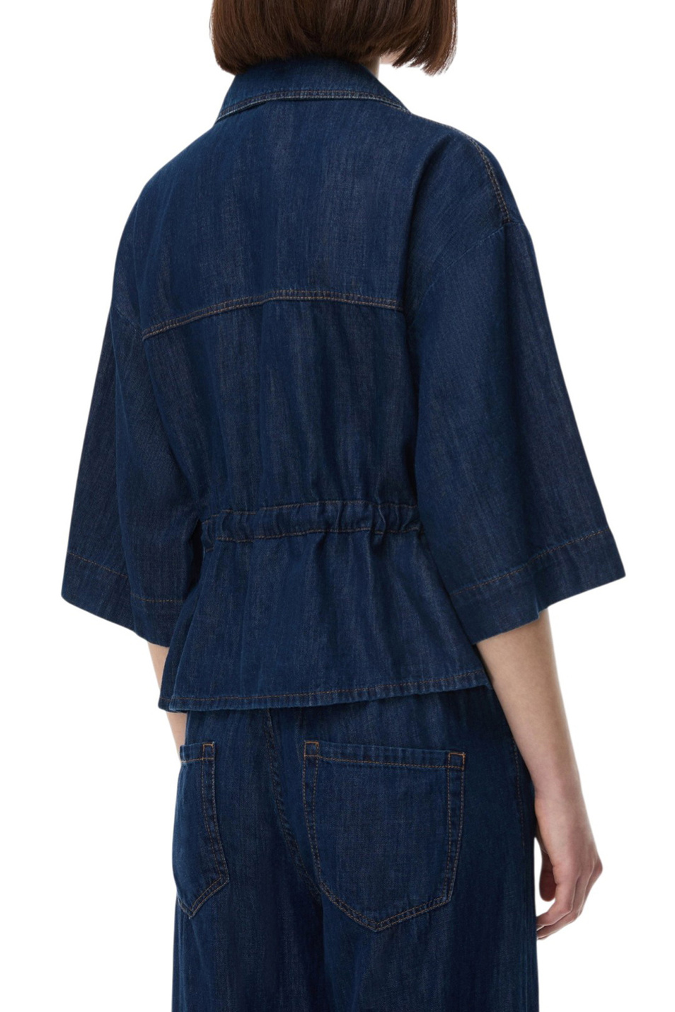 Женский iBLUES Рубашка IBLGITANO джинсовая (цвет ), артикул 2617111042 | Фото 4