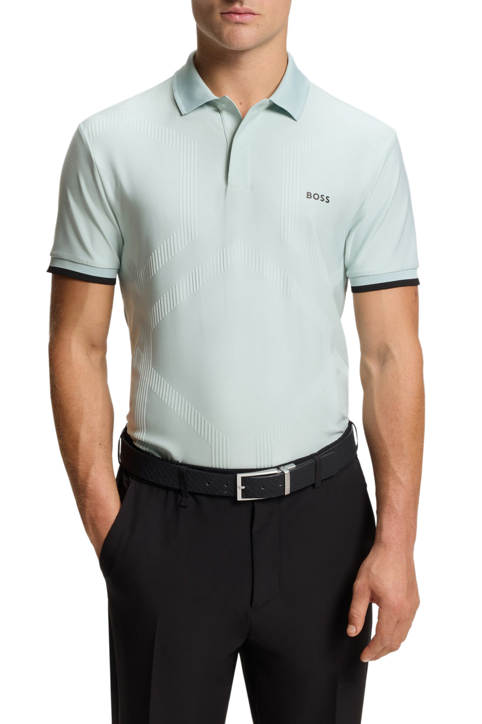 Мужской BOSS Поло с логотипом (цвет ), артикул 50554561 | Фото 3