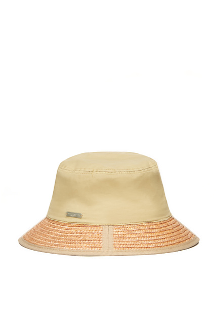 Шляпа с плетеными полями|Основной цвет:Бежевый|Артикул:054981-00000 | Фото 1
