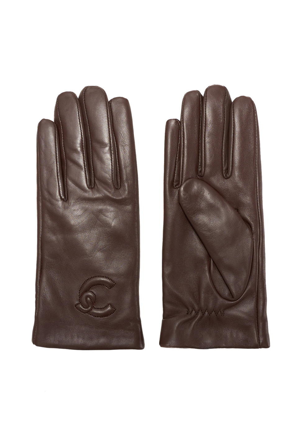 Перчатки C-ME из натуральной кожи|Основной цвет:Коричневый Женский Coccinelle Перчатки C-ME из натуральной кожи (цвет ), артикул E7TSY410101 | Фото 1