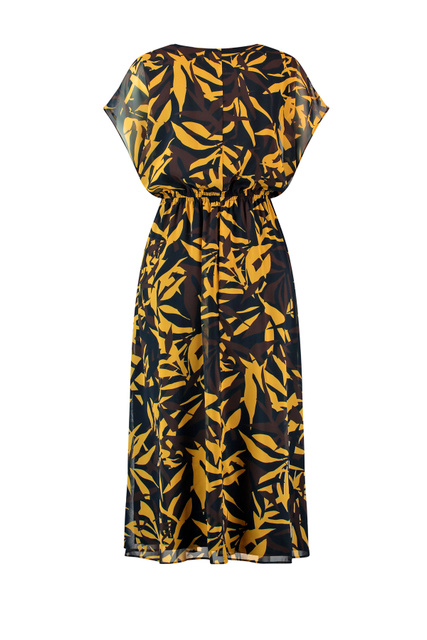 Платье с принтом и эластичной сборкой на поясе|Основной цвет:Мультиколор|Артикул:780030-31510 | Фото 2