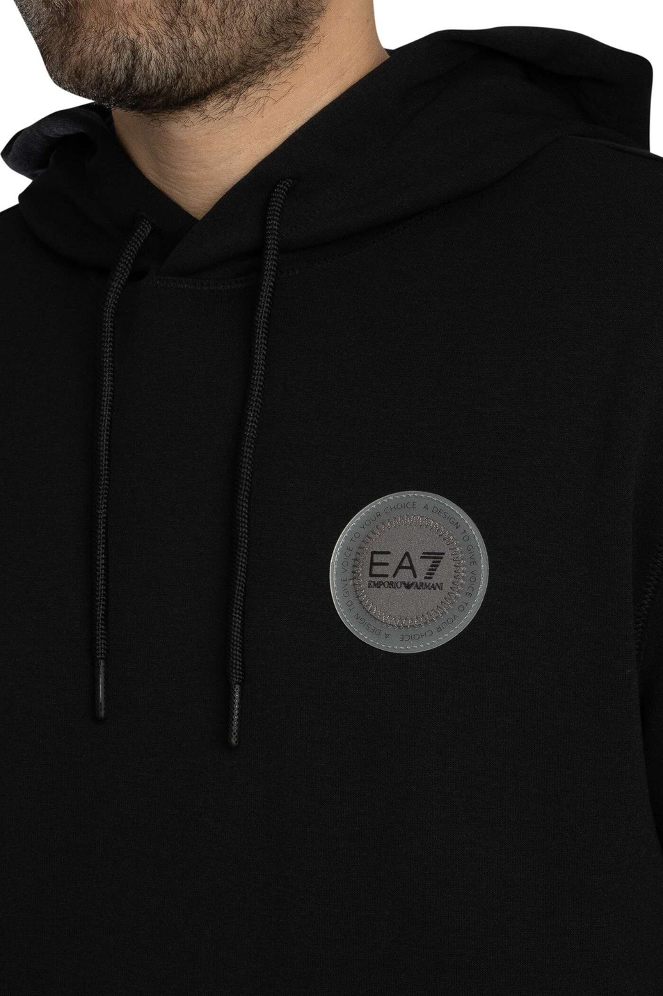 Unisex EA7 Худи из смесового хлопка (цвет ), артикул 7X000456-AF12660 | Фото 5