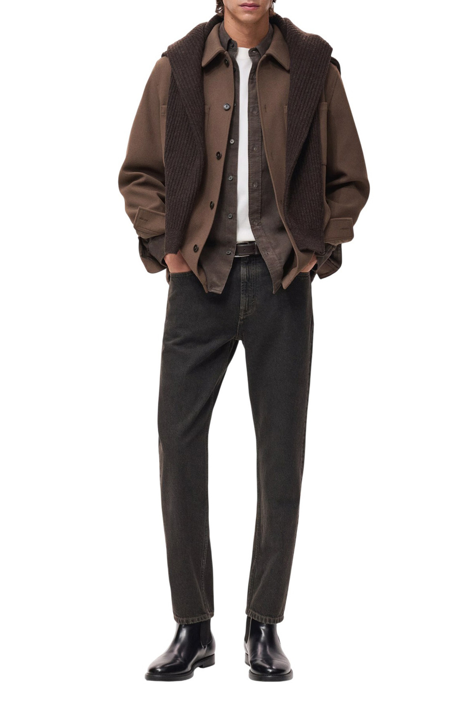 Куртка FABER2 с накладными карманами|Основной цвет:Коричневый Мужской Mango Man Куртка FABER2 с накладными карманами (цвет ), артикул 17087885 | Фото 2