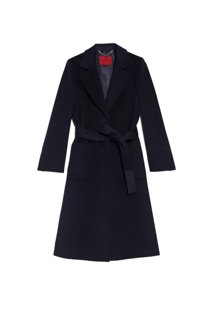 Пальто RUNAWAY из шерсти с поясом|Основной цвет:Синий|Артикул:40149722 | Фото 1