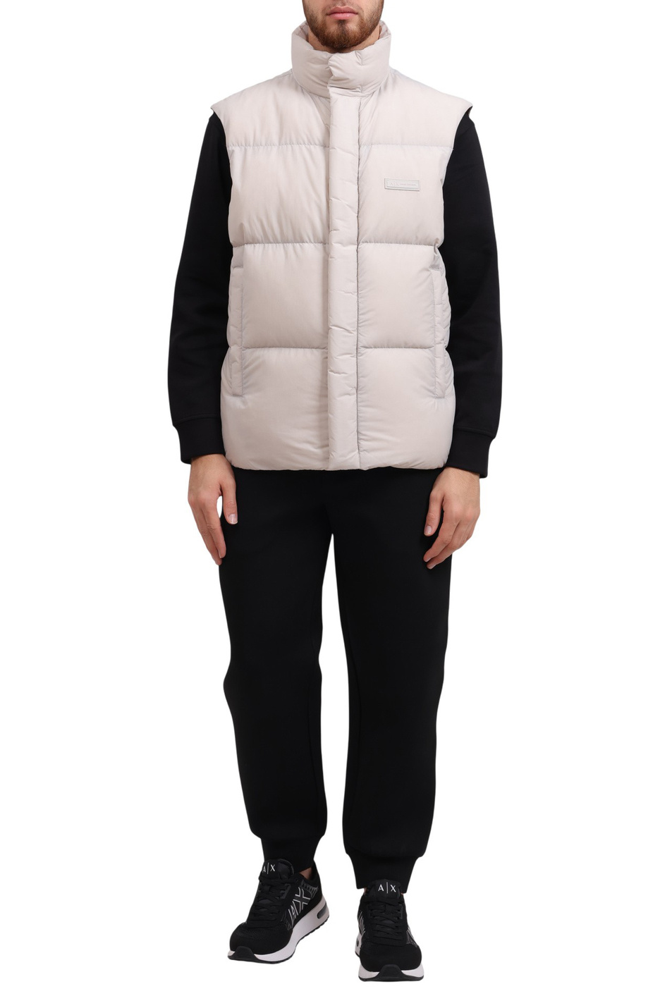 Жилет стеганый с пуховым наполнителем|Основной цвет:Кремовый Мужской Armani Exchange Жилет стеганый с пуховым наполнителем (цвет ), артикул XM001100-AF16340 | Фото 3