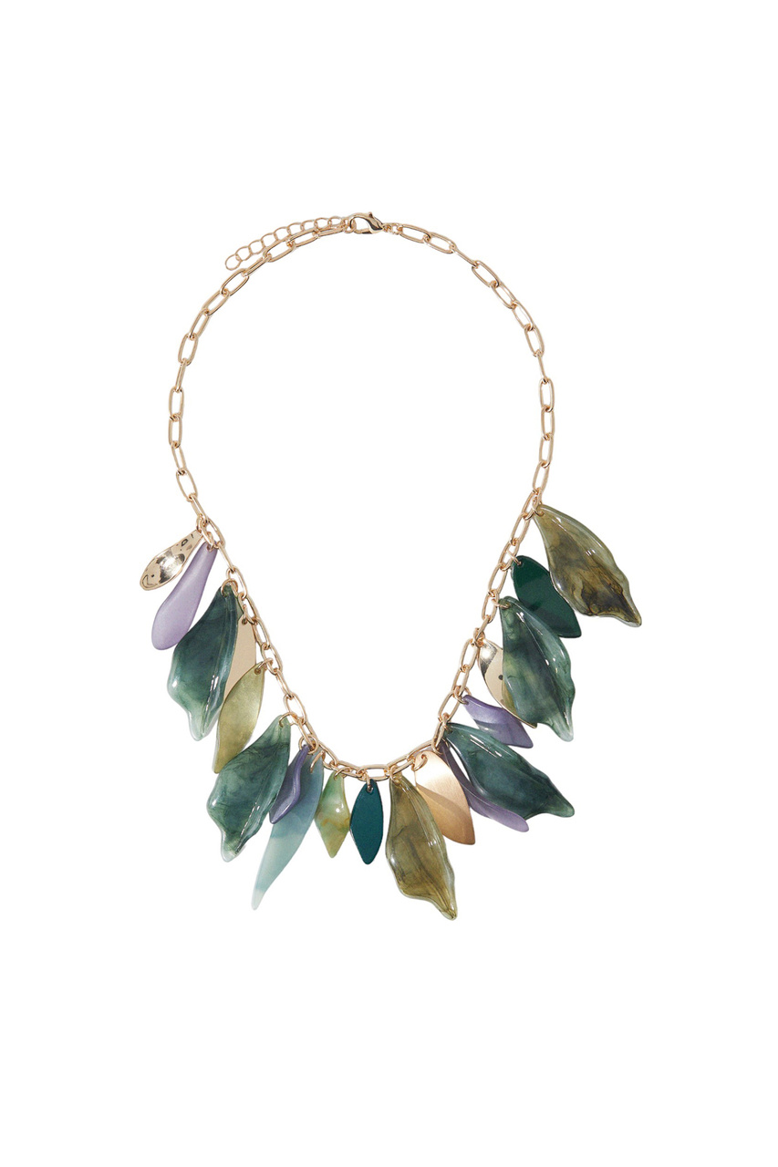 Ожерелье с подвесками из смолы|Основной цвет:Разноцветный|Артикул:217457 | Фото 1