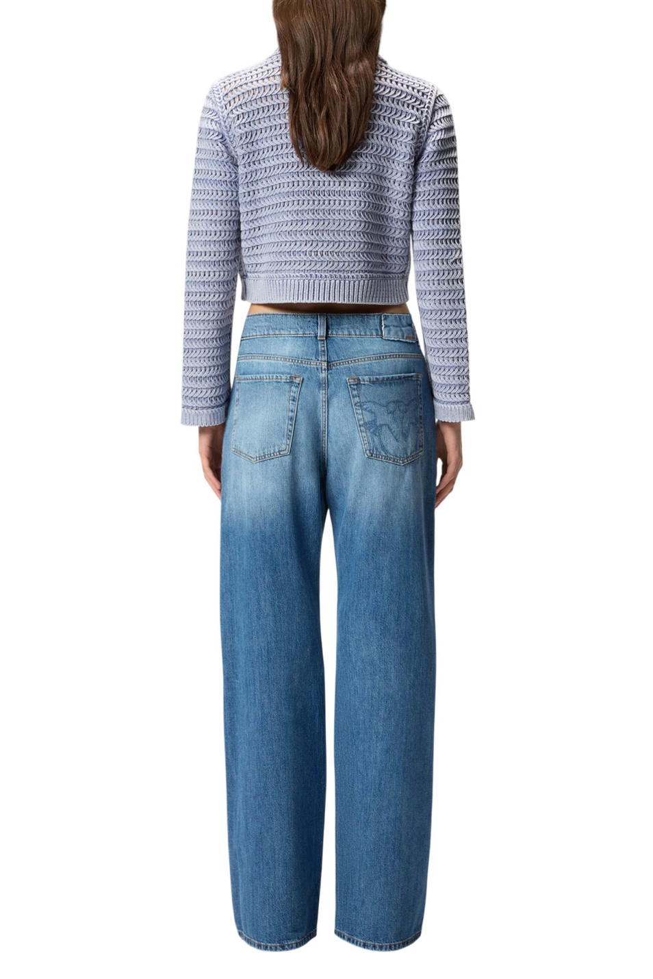 Женский Pinko Джинсы WANDA из хлопка (цвет ), артикул 101733A323 | Фото 5