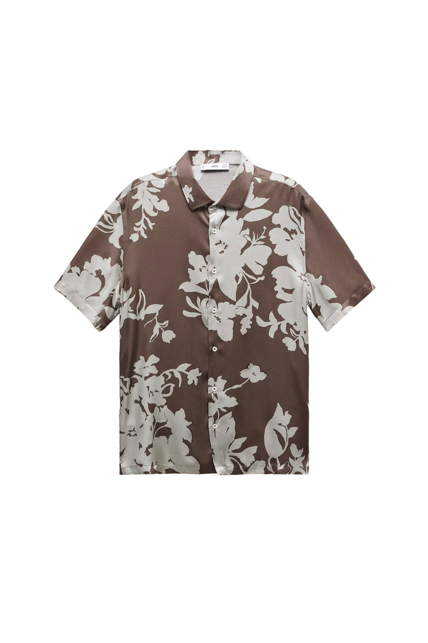 Рубашка MAUIT с цветочным принтом|Основной цвет:Коричневый|Артикул:67066312 | Фото 1