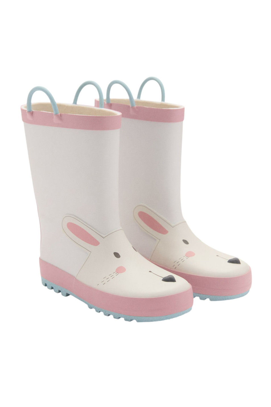 Девочкам Mango Kids Сапоги RABBIT резиновые (цвет белый), артикул 77096742 | Фото 2