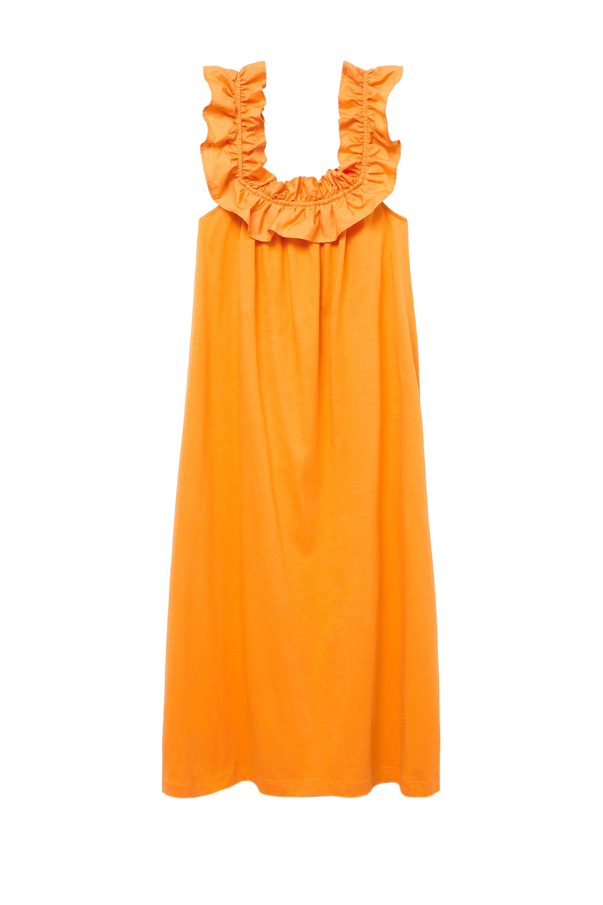 Платье MARGOT с оборками|Основной цвет:Оранжевый|Артикул:17050161 | Фото 1