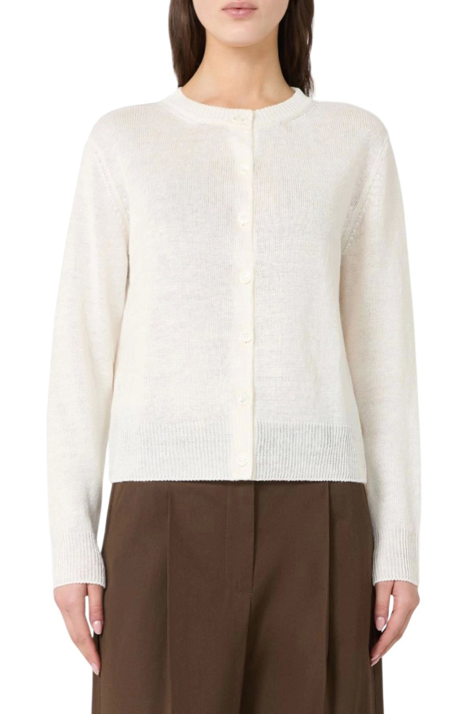 Женский Weekend Max Mara Кардиган BADIA из льна (цвет ), артикул 2615341022 | Фото 3