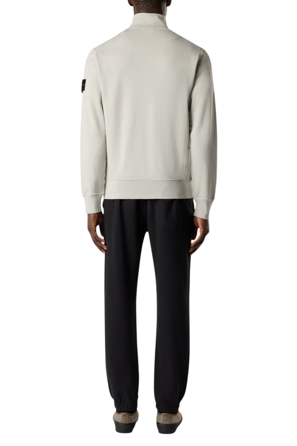 Толстовка из хлопкового флиса|Основной цвет:Серый Мужской Stone Island Толстовка из хлопкового флиса (цвет ), артикул L1S156100063-S0051 | Фото 4