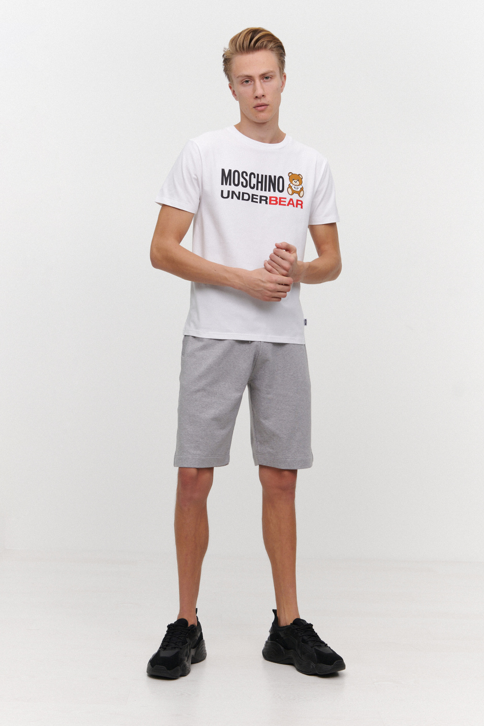 Мужской MOSCHINO underwear Футболка из эластичного хлопка (цвет ), артикул A1914-8107 | Фото 3
