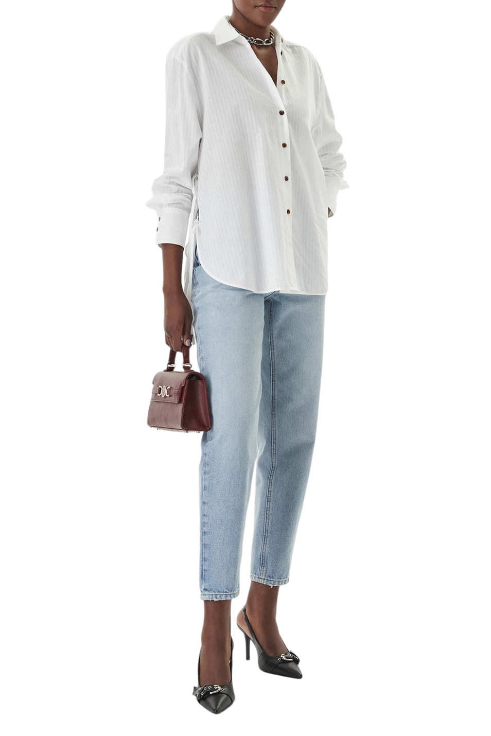 Женский HUGO Рубашка Erigeron свободного кроя (цвет ), артикул 50559507 | Фото 3