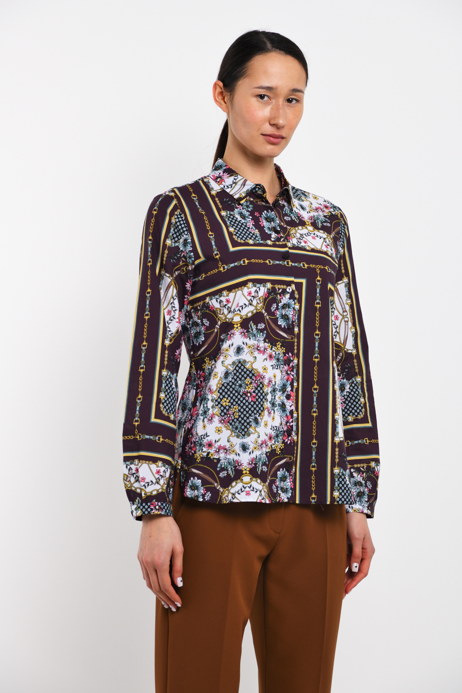 Женский Gerry Weber Блузка из натурального хлопка с принтом (цвет ), артикул 160008-66545 | Фото 1