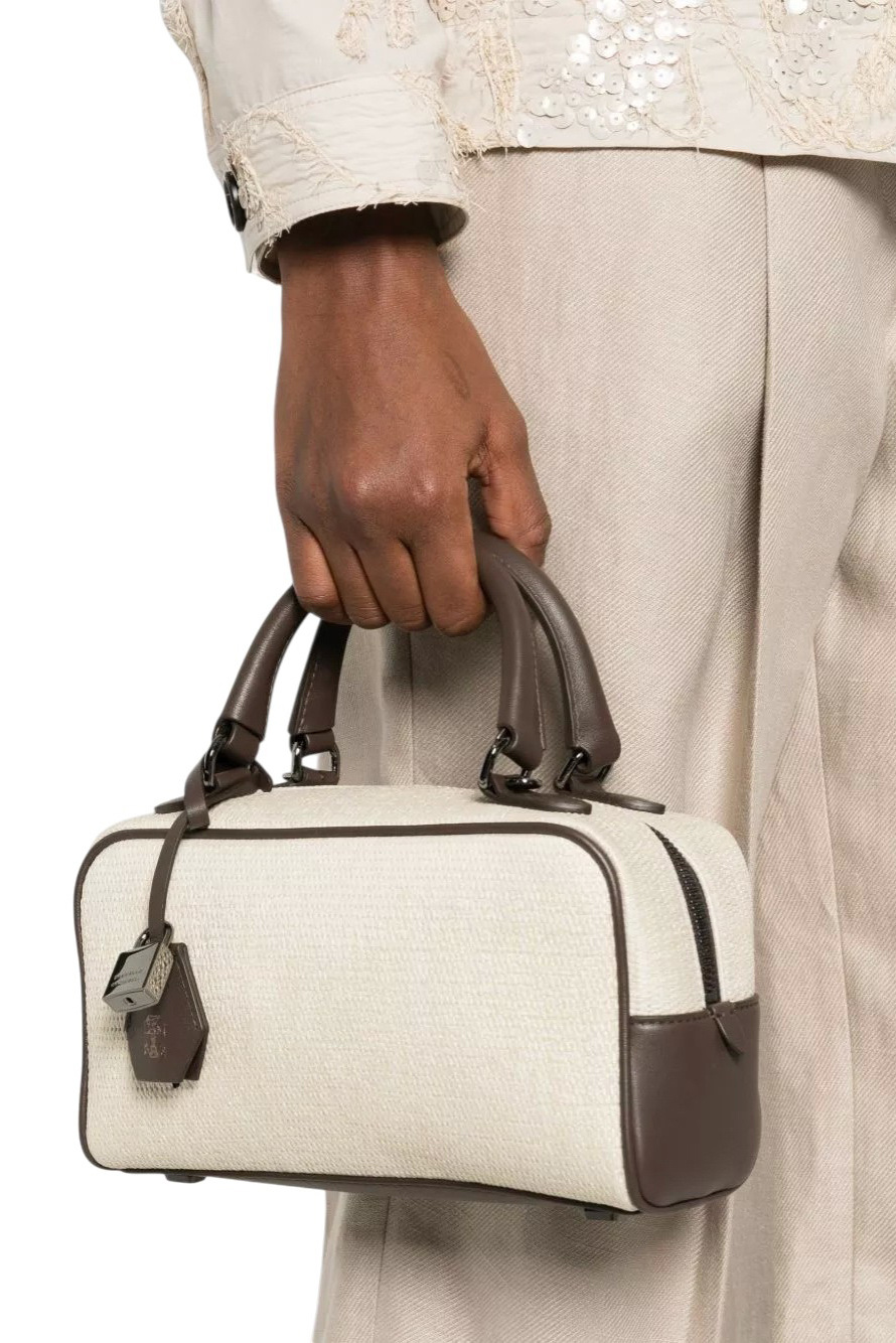 Сумка Boston Explorer|Основной цвет:Кремовый Женский Brunello Cucinelli Сумка Boston Explorer (цвет ), артикул MB72D2631 | Фото 5