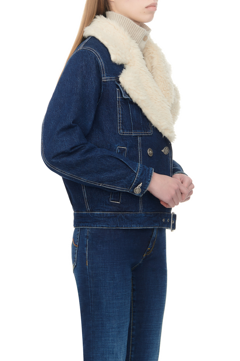 Женский Jacob Cohen Куртка из смесовой пряжи альпаки (цвет ), артикул VH01702S4112 | Фото 5