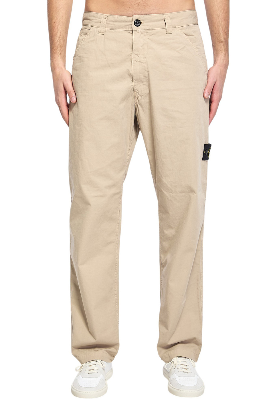 Брюки однотонные|Основной цвет:Бежевый Мужской Stone Island Брюки однотонные (цвет ), артикул L1S153100008-S0298 | Фото 3