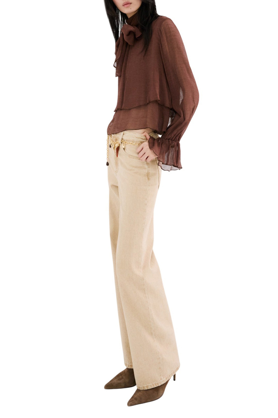 Женский Mango Джинсы DANILA широкого кроя (цвет ), артикул 27001246 | Фото 2