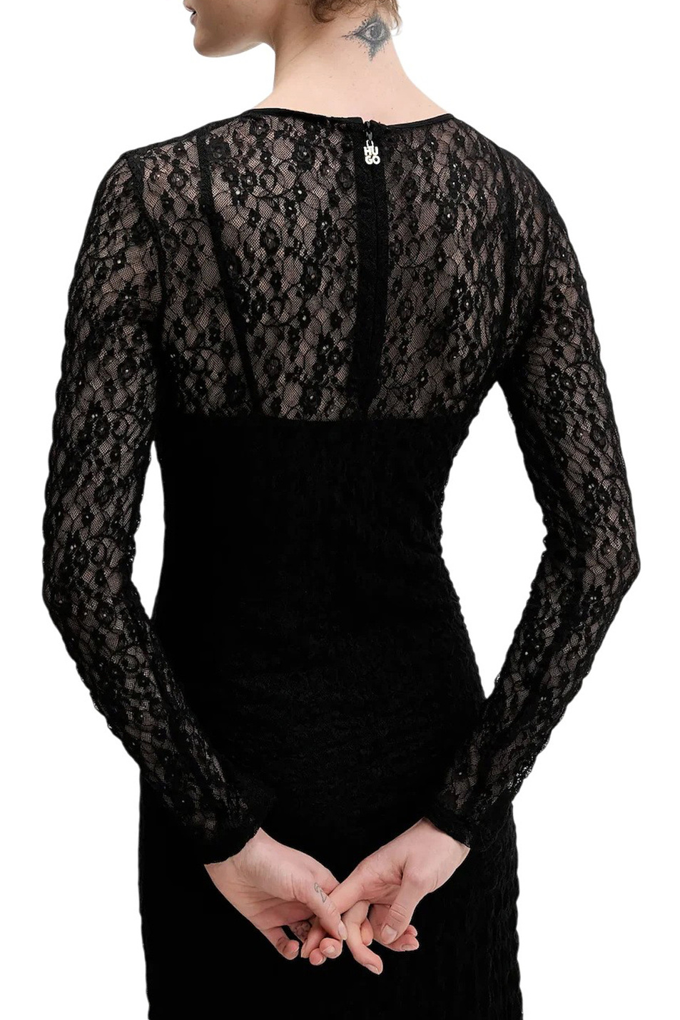 Платье Nulietta с кружевом|Основной цвет:Черный Женский HUGO Платье Nulietta с кружевом (цвет ), артикул 50554253 | Фото 4