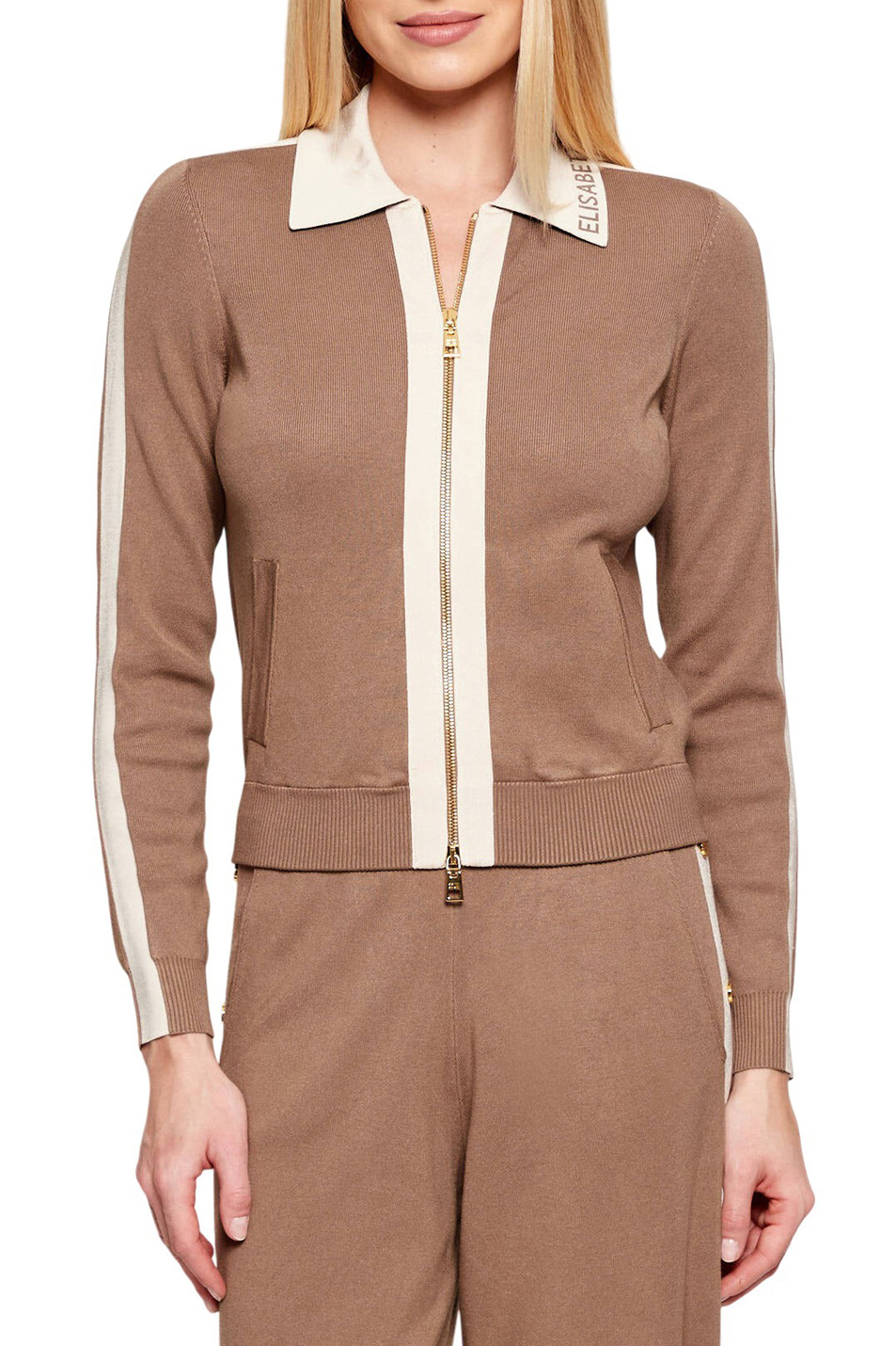 Женский Elisabetta Franchi Кардиган с контрастными вставками (цвет ), артикул MK66S61E2 | Фото 4