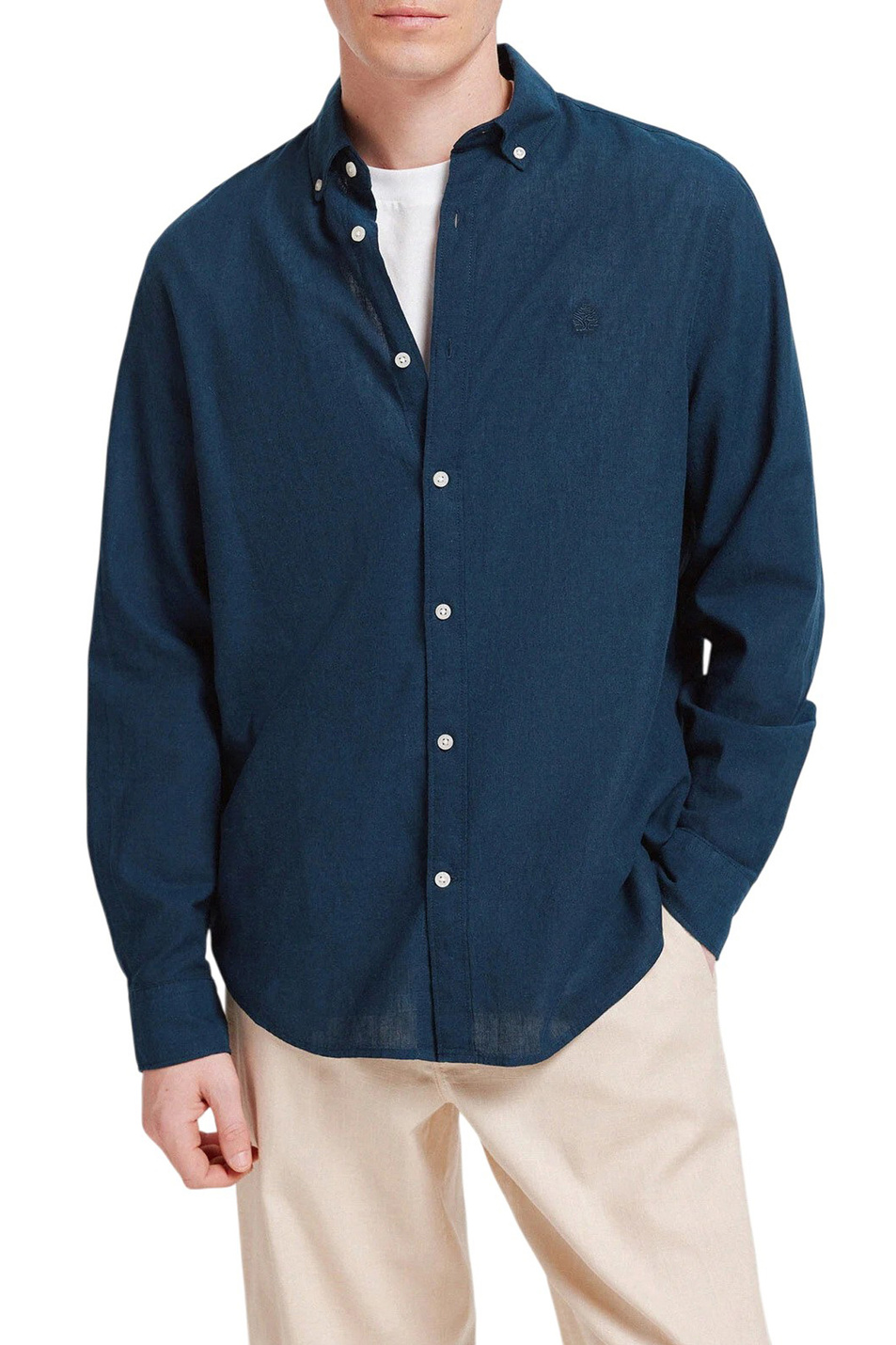 Мужской Springfield Рубашка из хлопка и льна (цвет ), артикул 0993387 | Фото 1