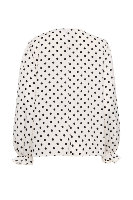 Блузка FLORA с принтом в горох|Основной цвет:Белый|Артикул:7191023 | Фото 2