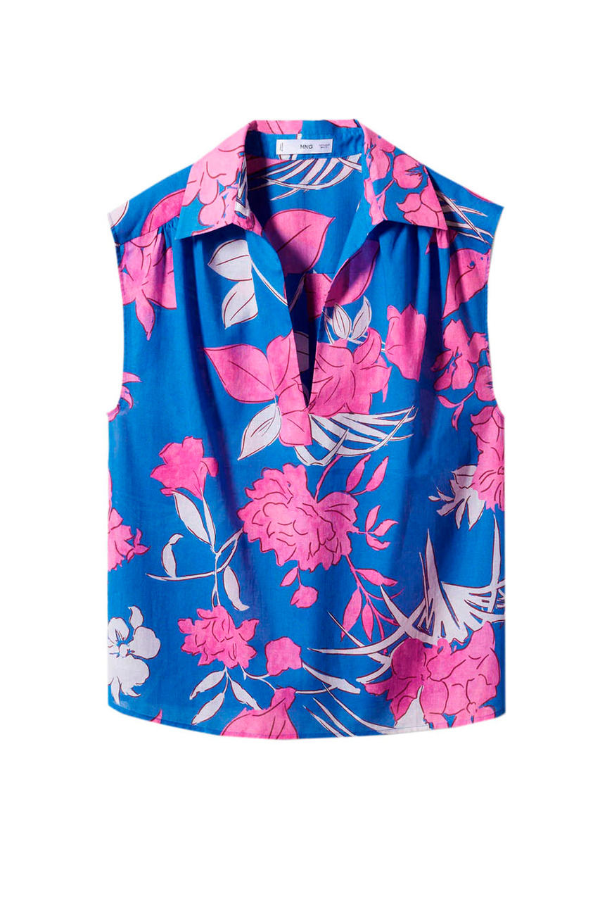 Блузка NUTI с принтом|Основной цвет:Синий|Артикул:57010718 | Фото 1
