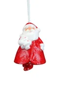 Не имеет пола Gisela Graham Елочная игрушка "Санта-колокольчик с белой елкой", 7 см (цвет ), артикул 11246_2 | Фото 1