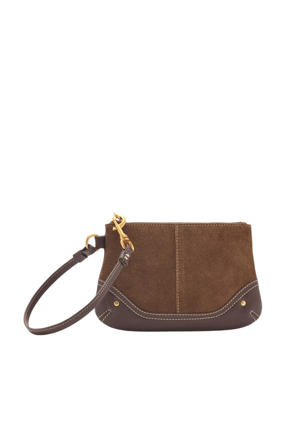 Женский Mango Косметичка MONTANA из натуральной замши (цвет коричневый), артикул 87030444 | Фото 1