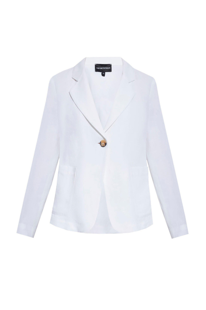 Пиджак с вырезом|Основной цвет:Белый|Артикул:3R2G74-2NM8Z | Фото 1