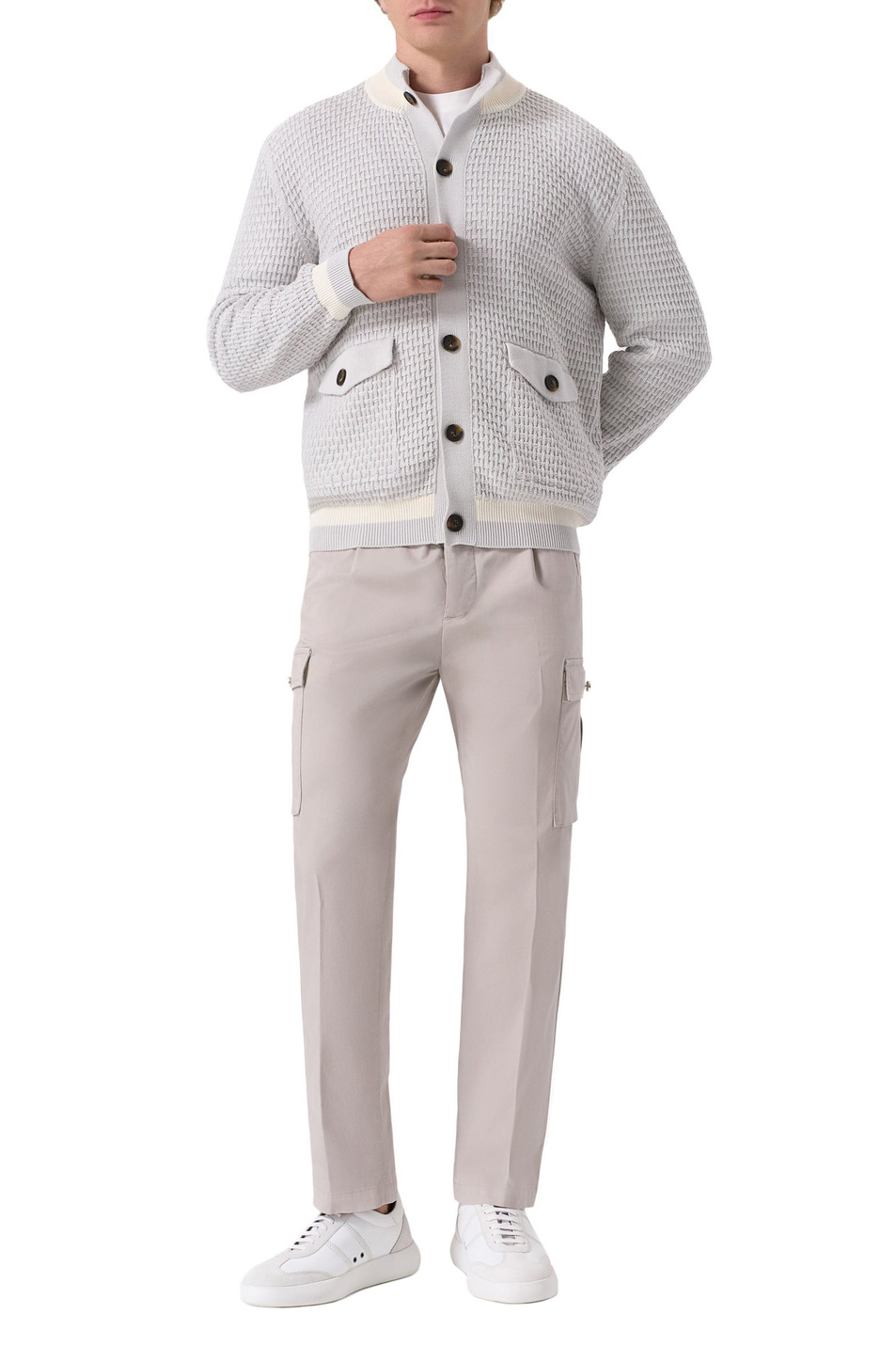 Мужской Kiton Кардиган из хлопка (цвет ), артикул UMK06550300D | Фото 3