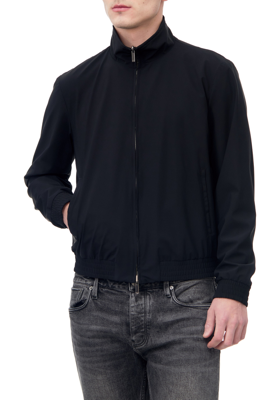 Куртка на молнии|Основной цвет:Черный|Артикул:I1R290-I1064 | Фото 1