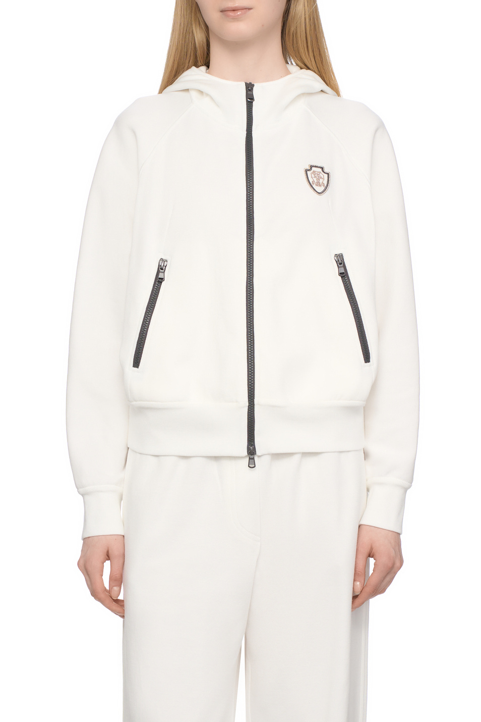Женский Brunello Cucinelli Толстовка с логотипом (цвет ), артикул MG927VD106 | Фото 4