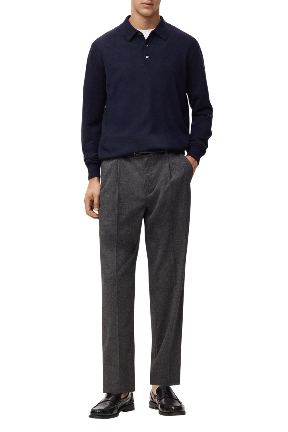 Мужской Mango Man Джемпер-поло WILLYS из шерсти (цвет ), артикул 27051283 | Фото 2