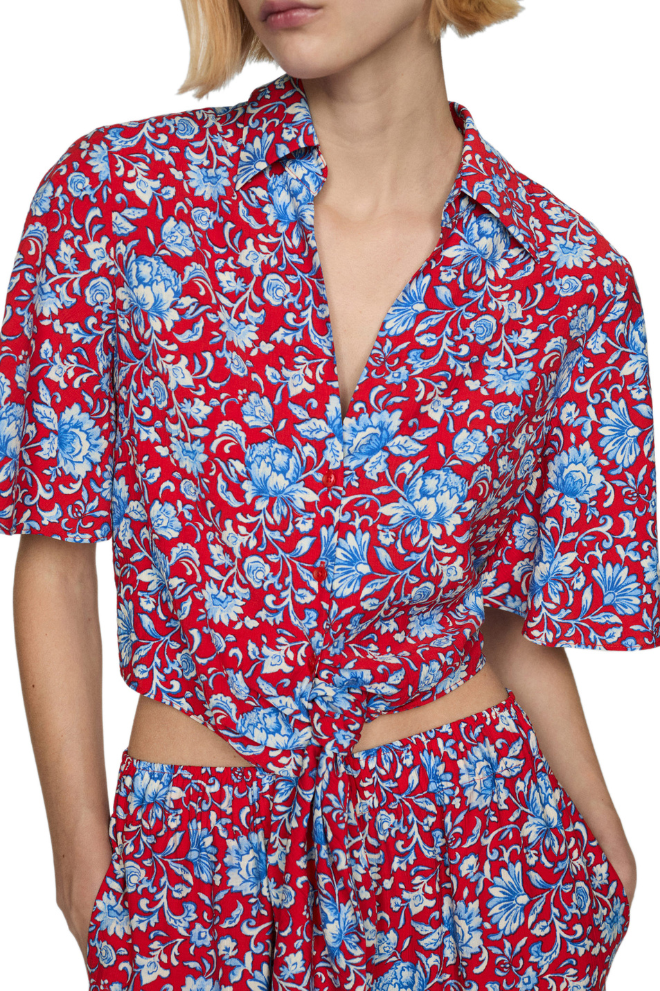 Женский Mango Рубашка PLUM с цветочным принтом (цвет ), артикул 67038638 | Фото 3