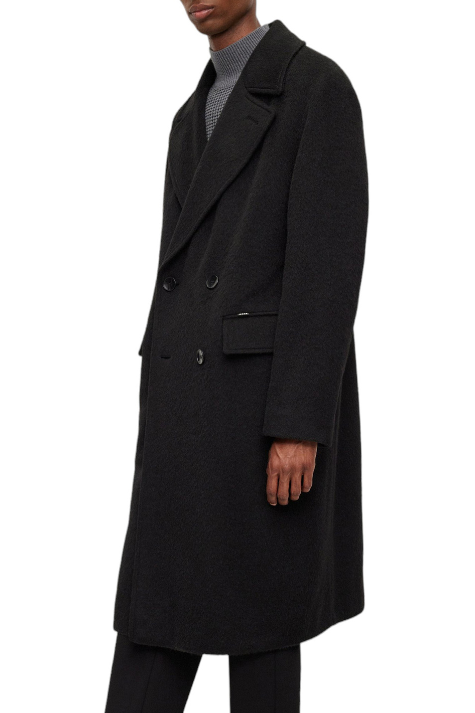 Мужской BOSS Пальто двубортное из смесовой шерсти (цвет ), артикул 50502325 | Фото 4