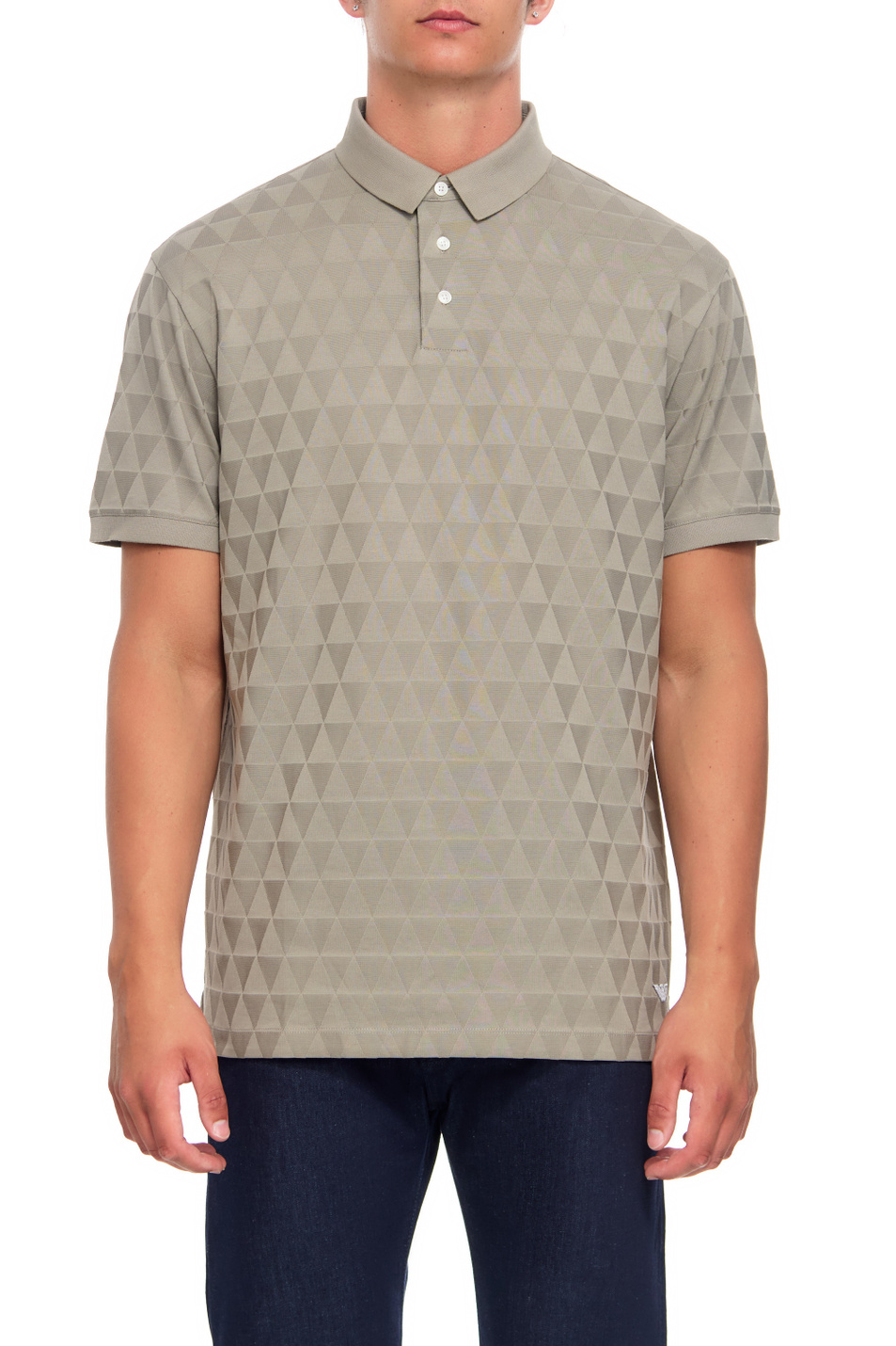Мужской Emporio Armani Поло из натурального хлопка (цвет ), артикул 6R1F87-1JGYZ | Фото 1