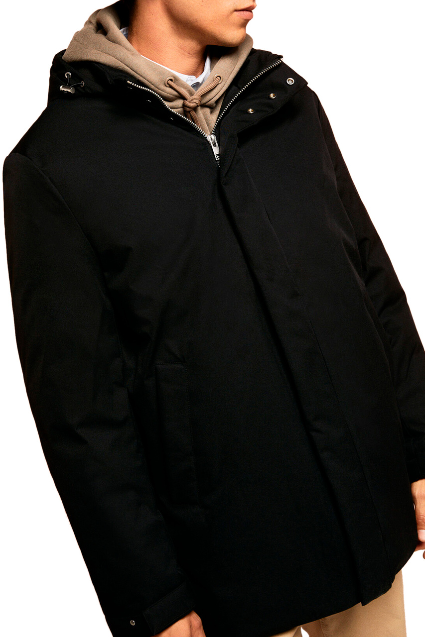 Куртка с отстегивающимся капюшоном|Основной цвет:Черный|Артикул:0954283 | Фото 1