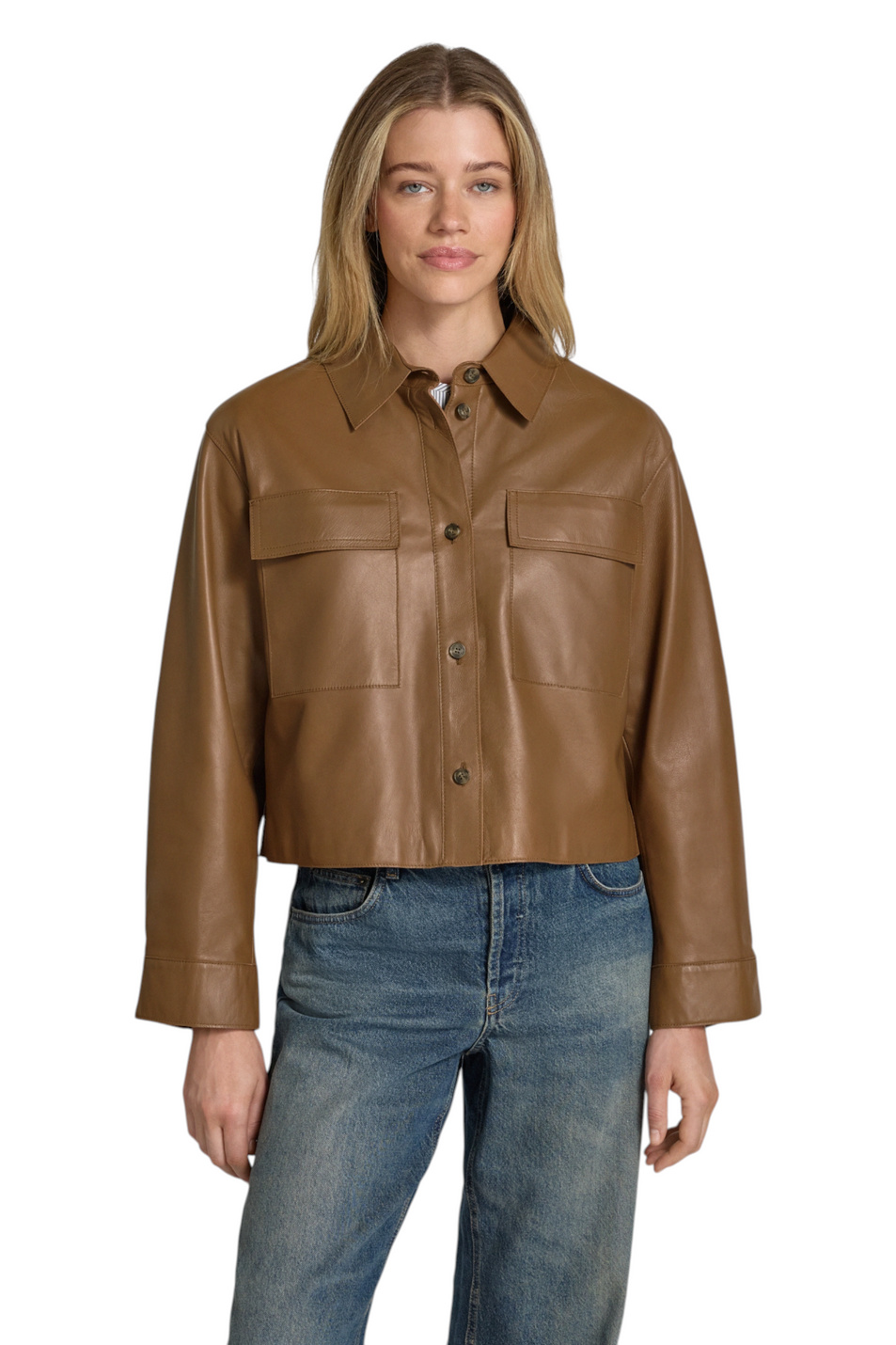 Куртка PIOVRA из натуральной кожи|Основной цвет:Коричневый Женский Weekend Max Mara Куртка PIOVRA из натуральной кожи (цвет ), артикул 2625446021 | Фото 4
