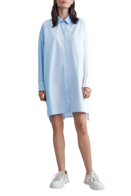 Платье-рубашка EFTALIA из натурального хлопка|Основной цвет:Синий|Артикул:144030-87463 | Фото 2