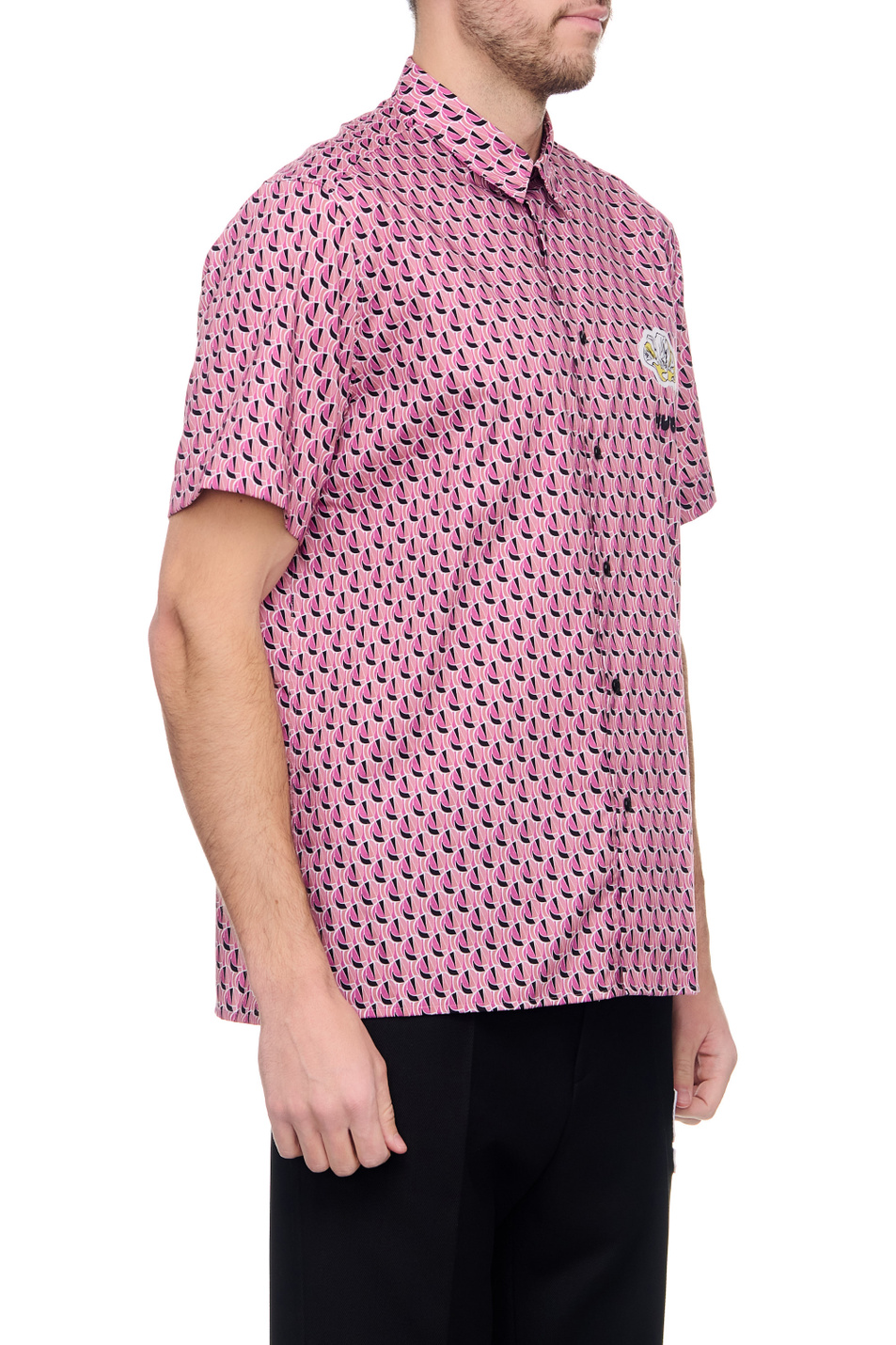 Мужской HUGO Рубашка из натурального хлопка с принтом (цвет ), артикул 50490684 | Фото 3