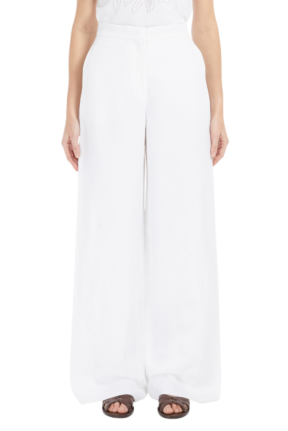 Женский Max Mara Брюки VICARIO из вискозы и льна (цвет ), артикул 2516131062 | Фото 3
