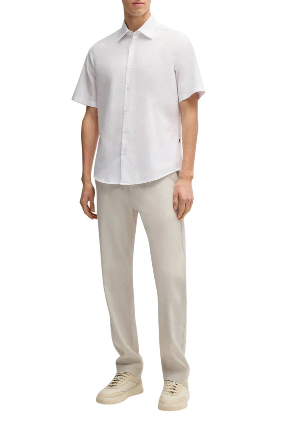 Рубашка Rash_2_M из натурального хлопка|Основной цвет:Белый Мужской BOSS Рубашка Rash_2_M из натурального хлопка (цвет ), артикул 50537332 | Фото 3