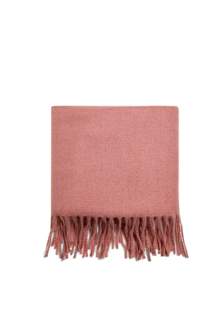 Однотонный шарф LOVY с бахромой|Основной цвет:Розовый|Артикул:37055135 | Фото 1