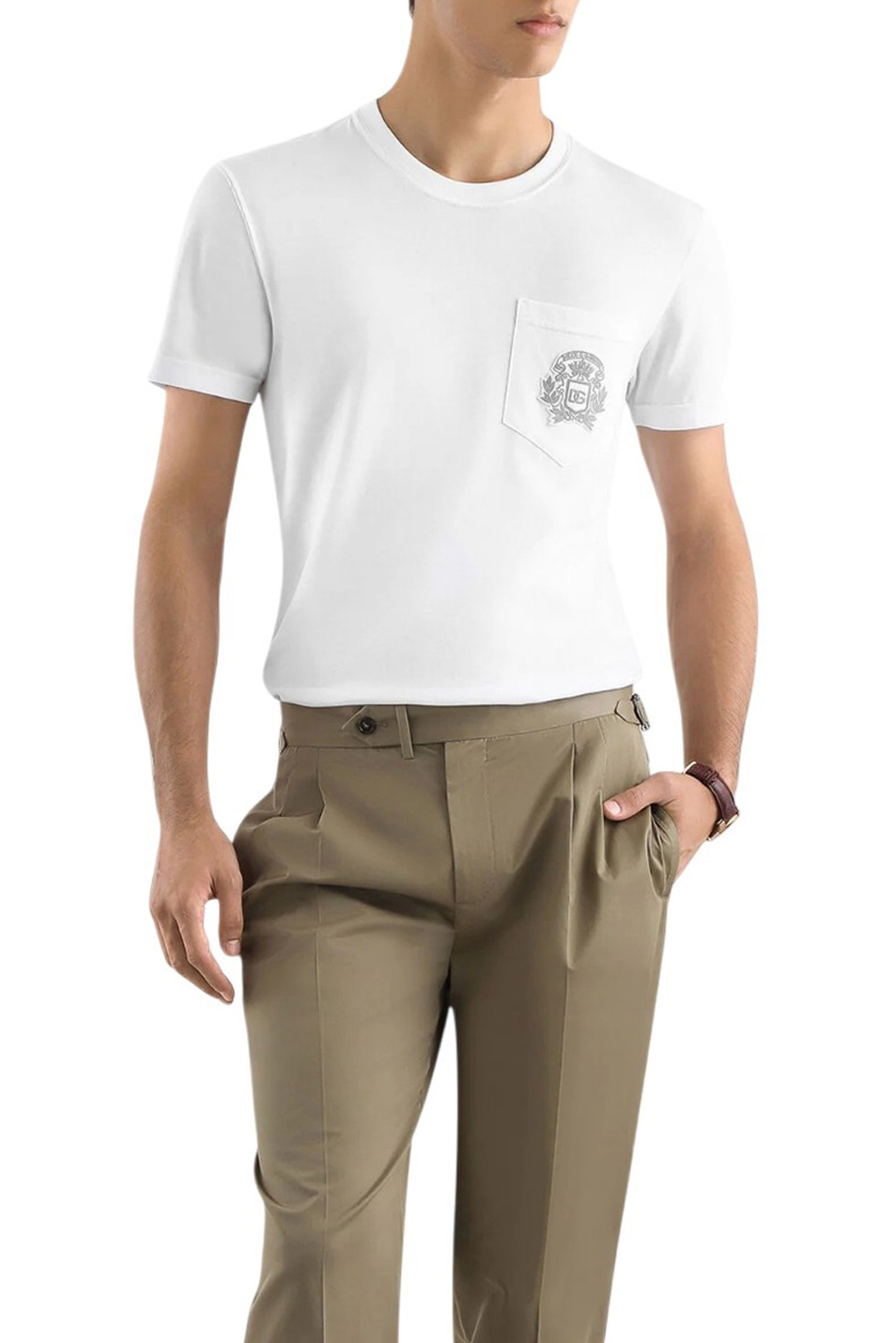 Мужской Dolce & Gabbana Футболка из хлопка (цвет ), артикул G8RA2Z-G7PZE | Фото 3