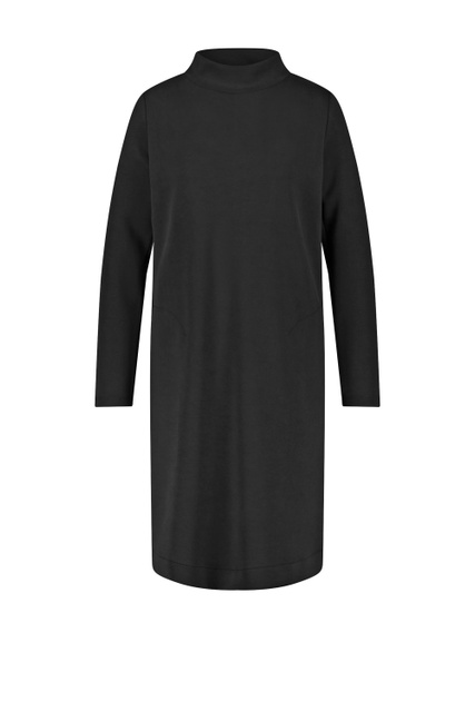 Платье с воротником-стойкой|Основной цвет:Черный|Артикул:585080-44020 | Фото 1