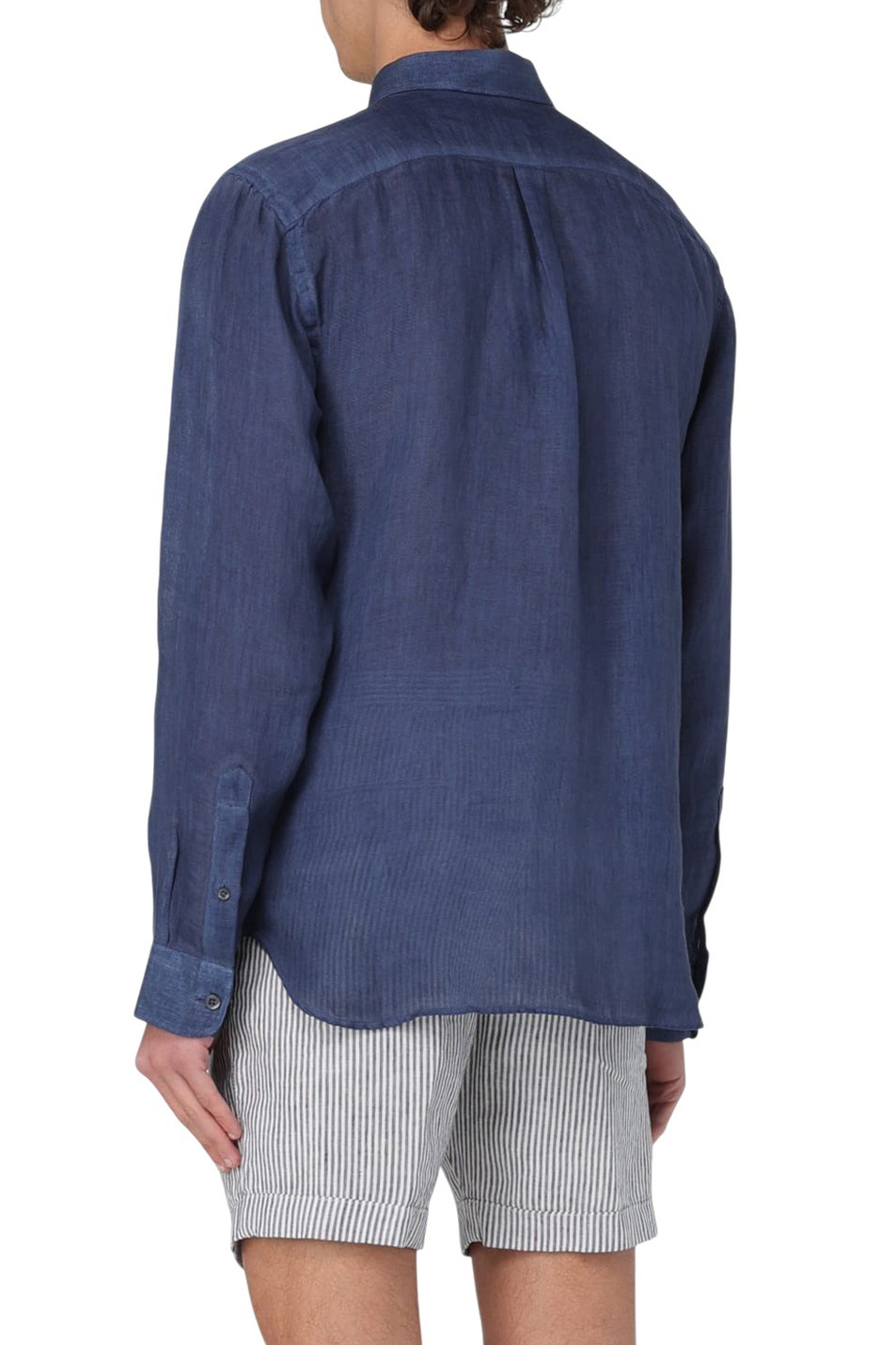 Мужской 120% Lino Рубашка из натурального льна (цвет ), артикул 33ALIM14250000115 | Фото 4