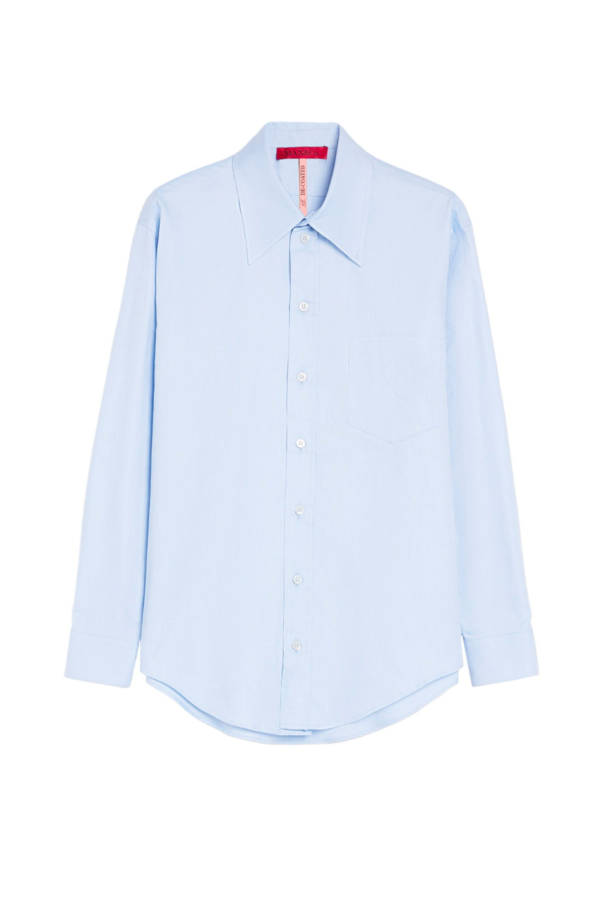 Рубашка NORI из натурального хлопка|Основной цвет:Голубой|Артикул:C1140123 | Фото 1