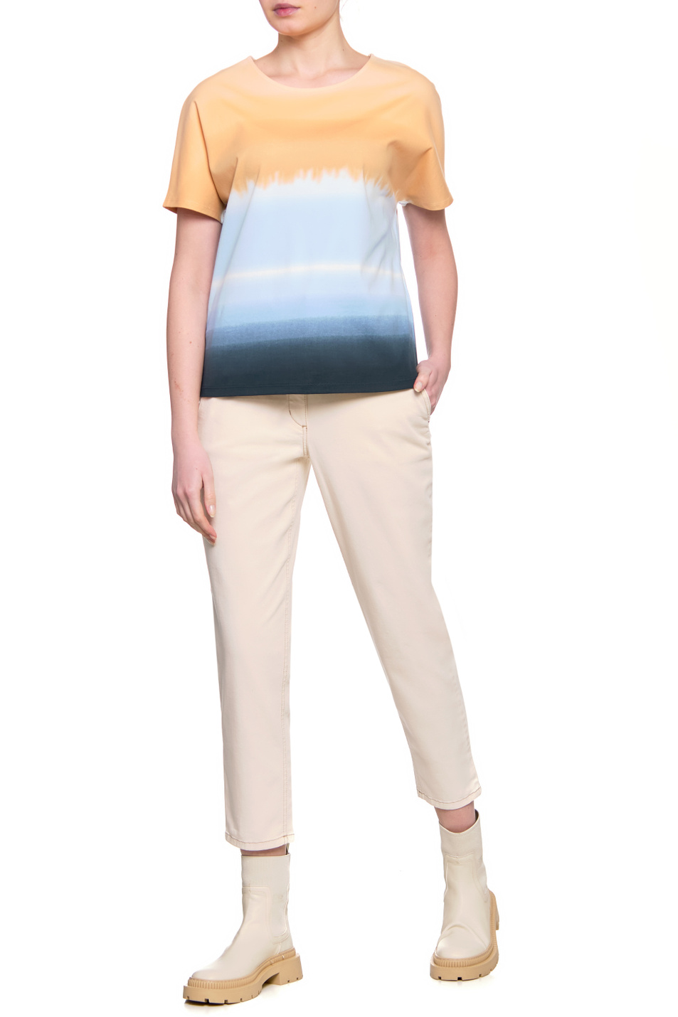 Женский Gerry Weber Футболка из натурального хлопка (цвет ), артикул 770220-35016 | Фото 3